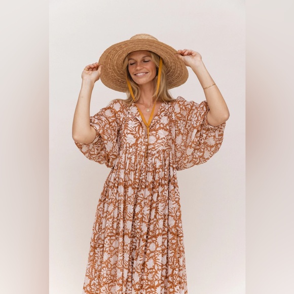 Daughters of India Kyra Midi Caramel - Picture 3 of 6